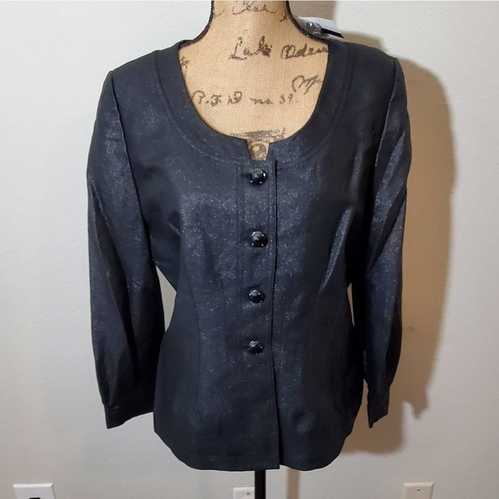GRACE Dane Lewis metropolitan‎ metallic blazer jacket Size 10